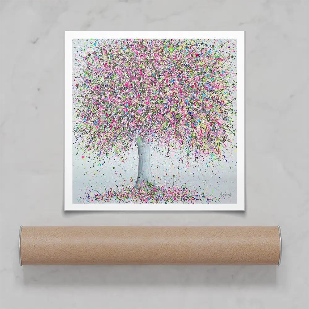 Joyful Love Square Art Print Joyful Love Square Art Print wall art product Jo Gough