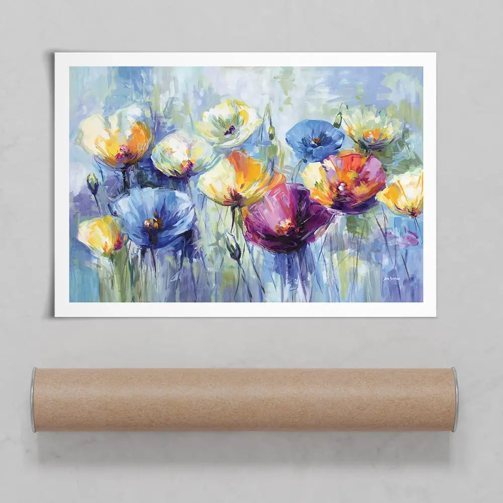 Joyful Poppies In Spring Light Art Print Joyful Poppies In Spring Light Art Print wall art product Leon Devenice
