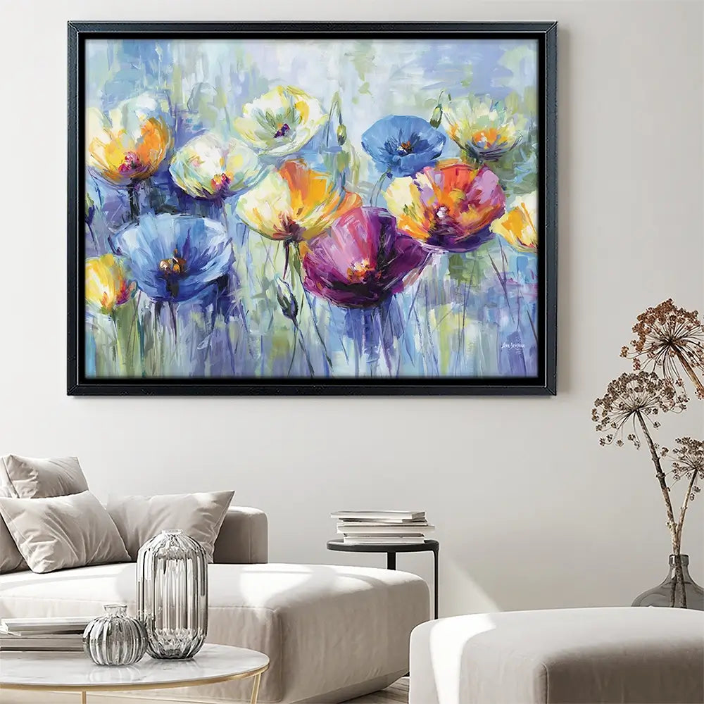 Joyful Poppies In Spring Light Canvas Print Joyful Poppies In Spring Light Canvas Print wall art product Leon Devenice