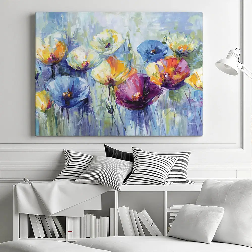 Joyful Poppies In Spring Light Canvas Print Joyful Poppies In Spring Light Canvas Print wall art product Leon Devenice
