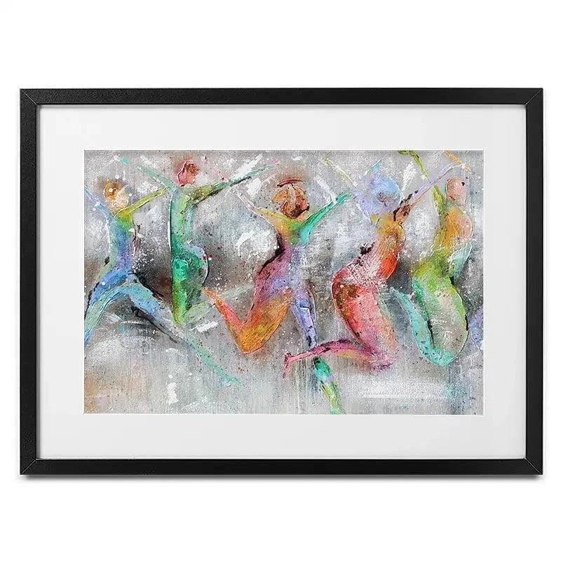 Jump Around Framed Art Print Jump Around Framed Art Print wall art product Studio Paint-Ing