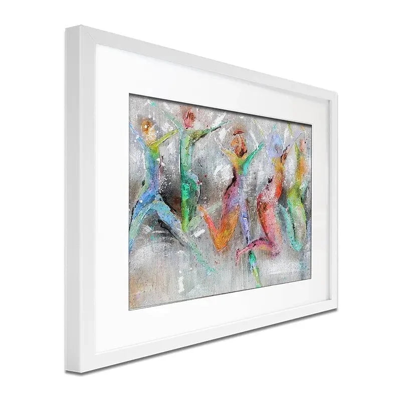 Jump Around Framed Art Print Jump Around Framed Art Print wall art product Studio Paint-Ing