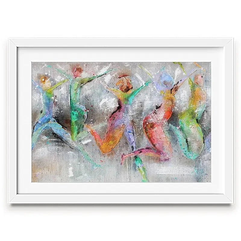 Jump Around Framed Art Print Jump Around Framed Art Print wall art product Studio Paint-Ing