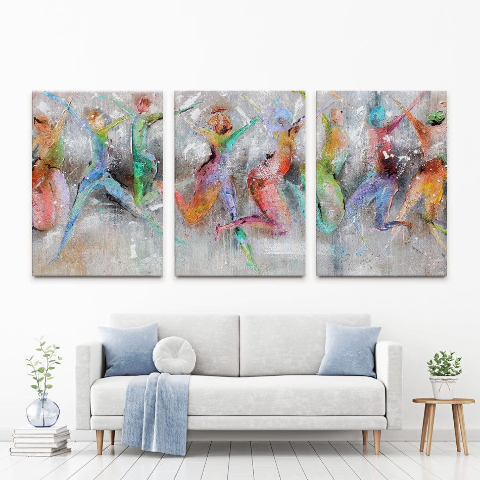 Jump Around Trio Canvas Print wall art product Studio Paint-Ing