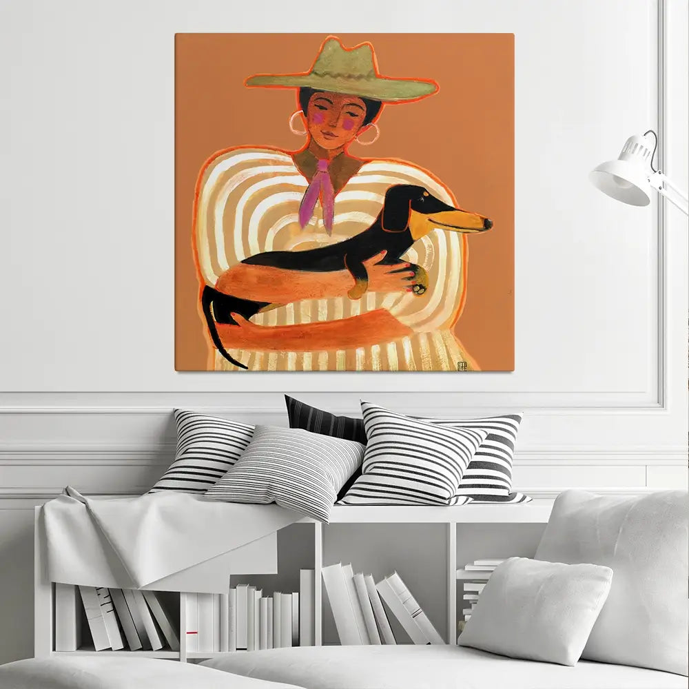 Just Us Square Canvas Print Just Us Square Canvas Print wall art product Studio Paint-Ing