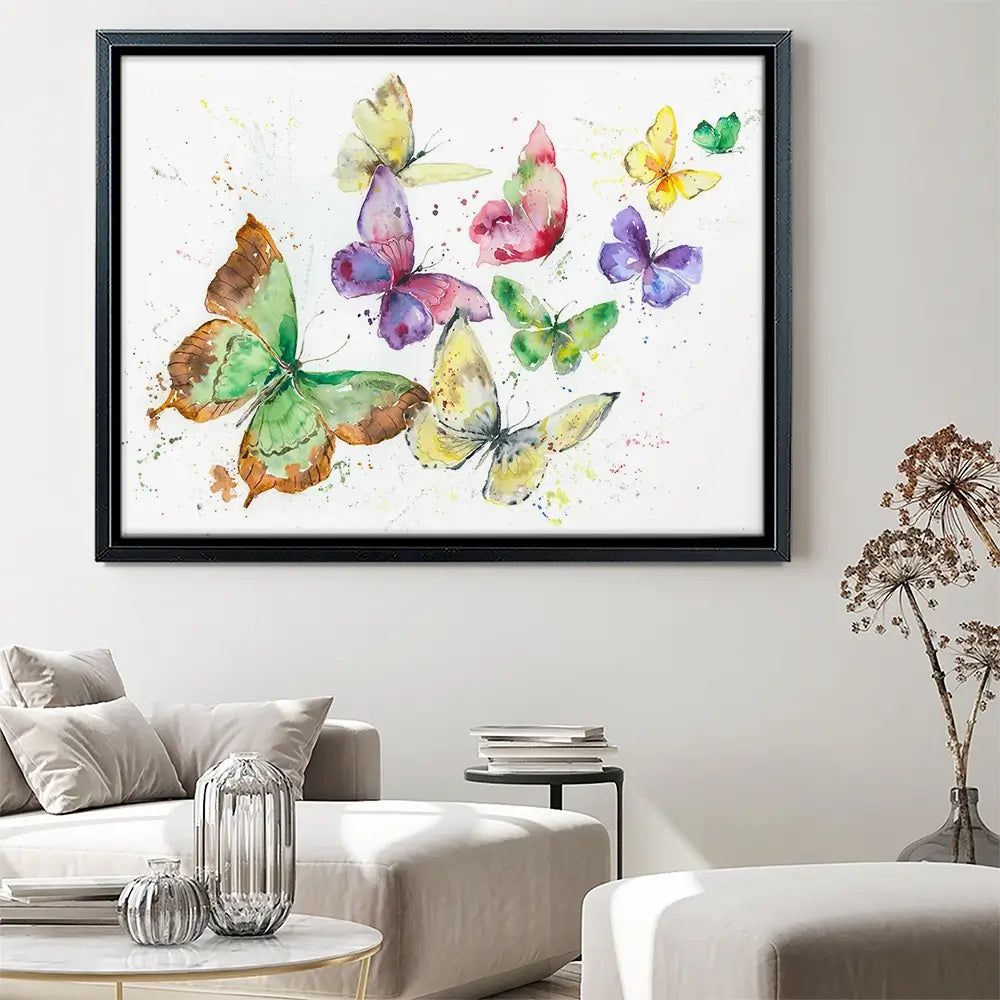 Kaleidoscope Butterflies Canvas Print Kaleidoscope Butterflies Canvas Print wall art product Nicola Jane Rowles