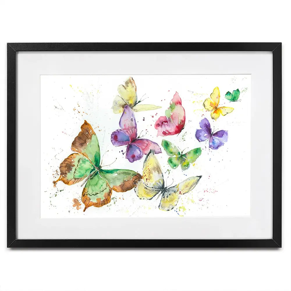 Kaleidoscope Butterflies Framed Art Print Kaleidoscope Butterflies Framed Art Print wall art product Nicola Jane Rowles