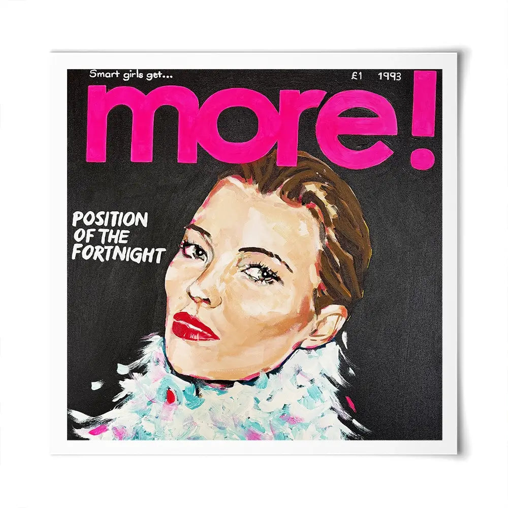 Kate Moss More Square Art Print Kate Moss More Square Art Print wall art product Juliet Stockton