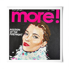 Kate Moss More Square Art Print Kate Moss More Square Art Print wall art product Juliet Stockton