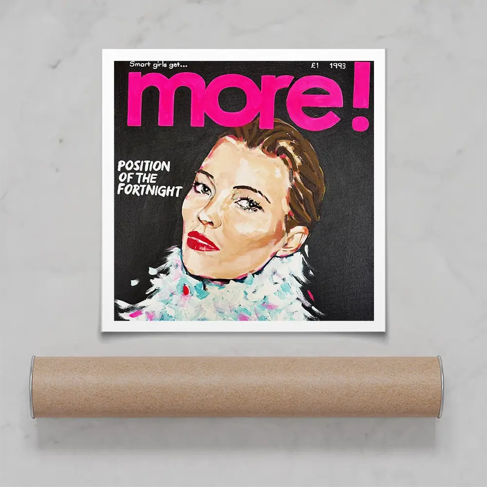 Kate Moss More Square Art Print Kate Moss More Square Art Print wall art product Juliet Stockton