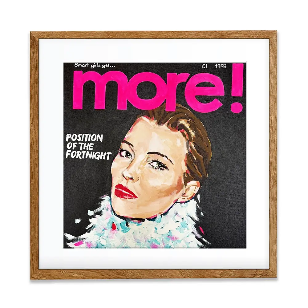 Kate Moss More Square Framed Art Print Kate Moss More Square Framed Art Print wall art product Juliet Stockton