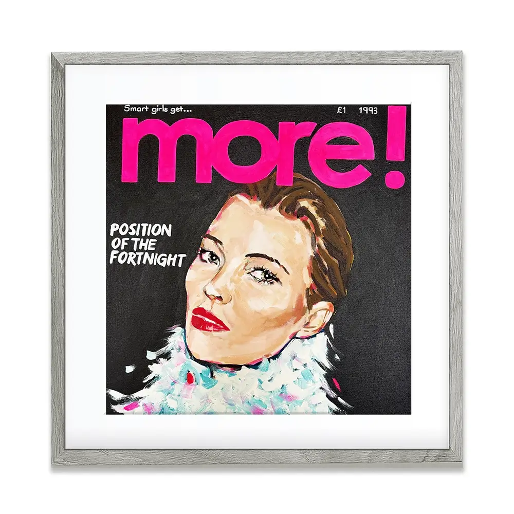 Kate Moss More Square Framed Art Print Kate Moss More Square Framed Art Print wall art product Juliet Stockton