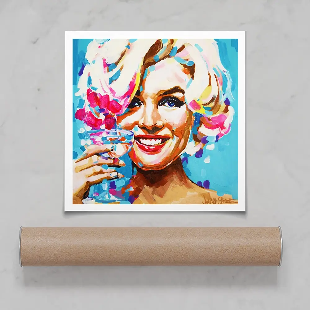 Keep Smiling Square Art Print Keep Smiling Square Art Print wall art product Juliet Stockton
