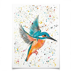 Kingfisher King Art Print Kingfisher King Art Print wall art product Emma LC Art