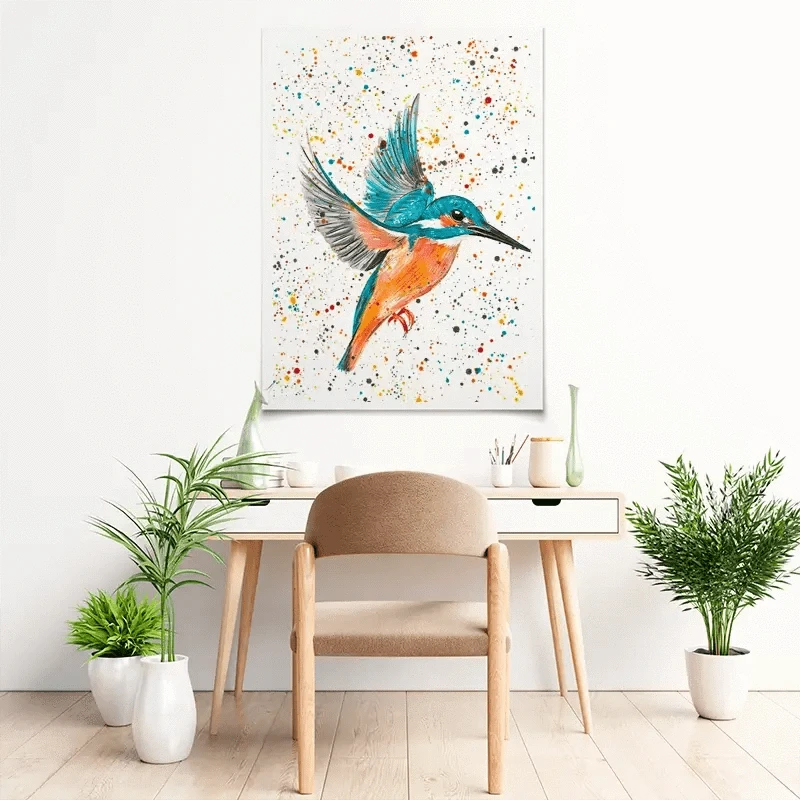 Kingfisher King Art Print Kingfisher King Art Print wall art product Emma LC Art