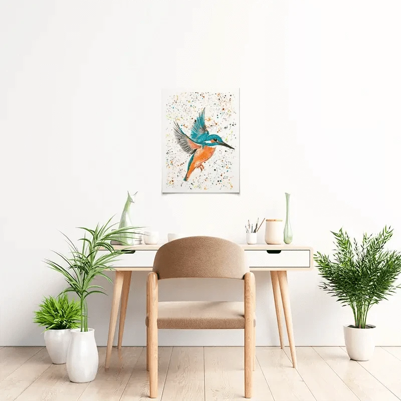Kingfisher King Art Print Kingfisher King Art Print wall art product Emma LC Art