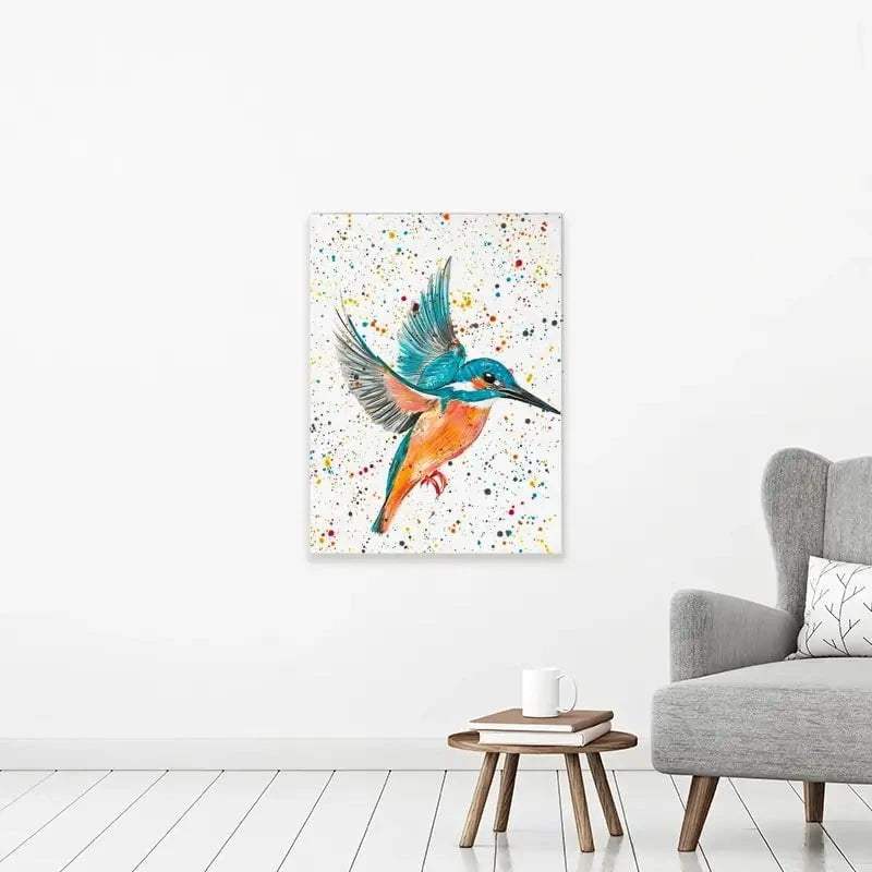 Kingfisher King Canvas Print Kingfisher King Canvas Print wall art product Emma LC Art