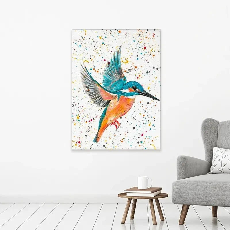 Kingfisher King Canvas Print Kingfisher King Canvas Print wall art product Emma LC Art