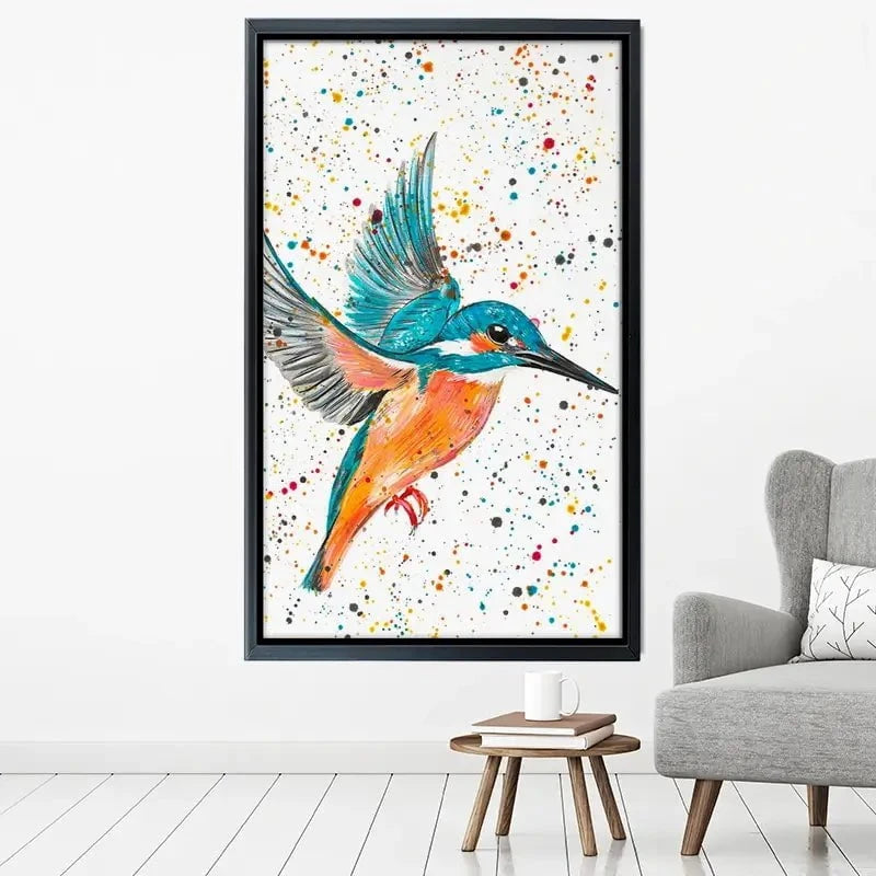 Kingfisher King Canvas Print Kingfisher King Canvas Print wall art product Emma LC Art