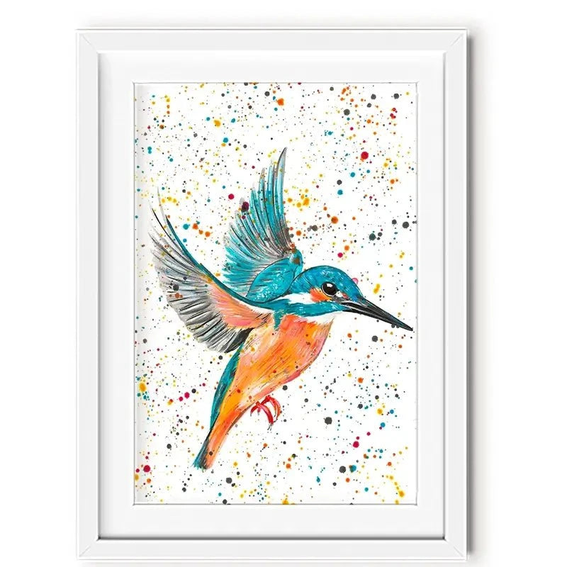 Kingfisher King Framed Art Print Kingfisher King Framed Art Print wall art product Emma LC Art