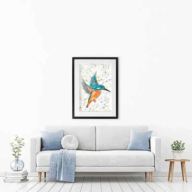 Kingfisher King Framed Art Print Kingfisher King Framed Art Print wall art product Emma LC Art