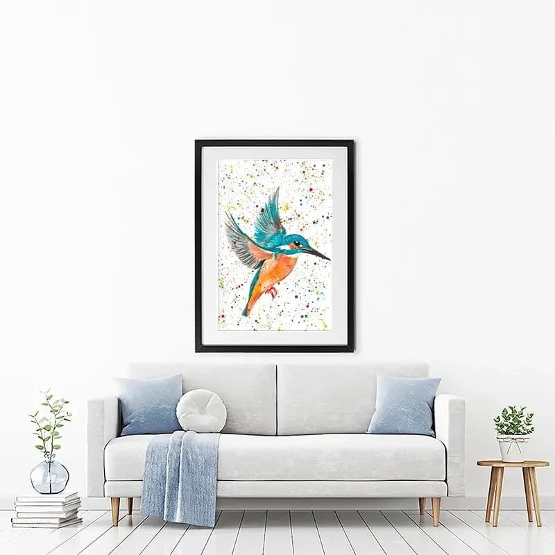 Kingfisher King Framed Art Print Kingfisher King Framed Art Print wall art product Emma LC Art