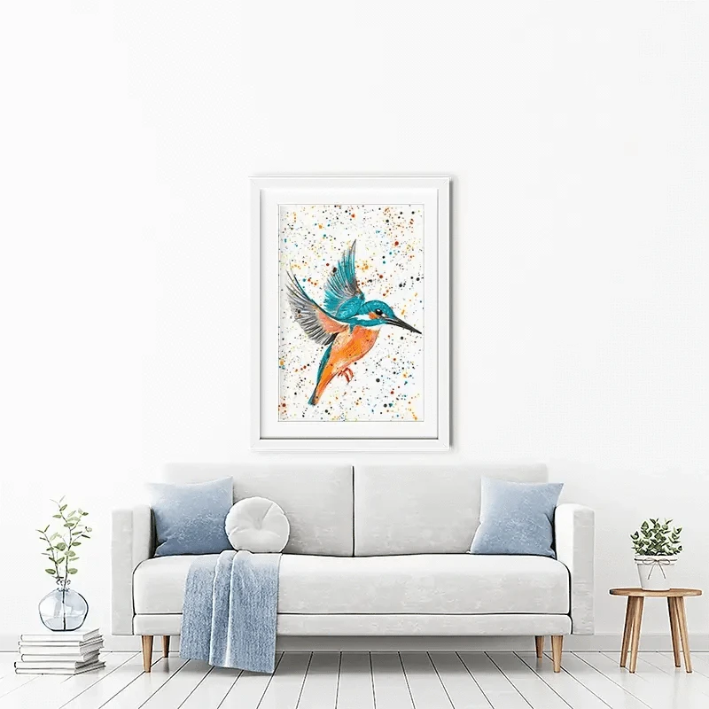 Kingfisher King Framed Art Print Kingfisher King Framed Art Print wall art product Emma LC Art
