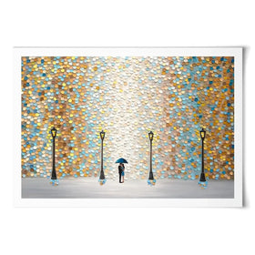 Kiss Under The Golden Rain Art Print Kiss Under The Golden Rain Art Print wall art product Ekaterina Ermilkina