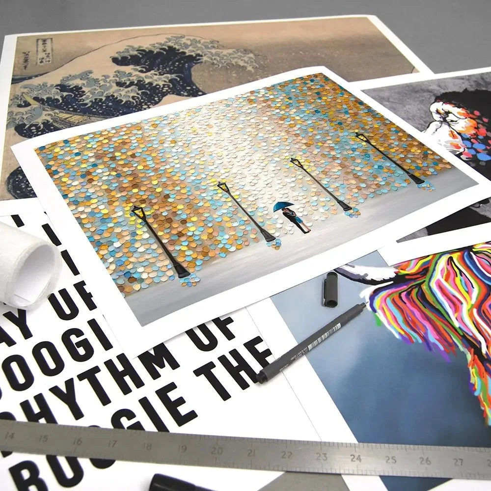 Kiss Under The Golden Rain Art Print Kiss Under The Golden Rain Art Print wall art product Ekaterina Ermilkina