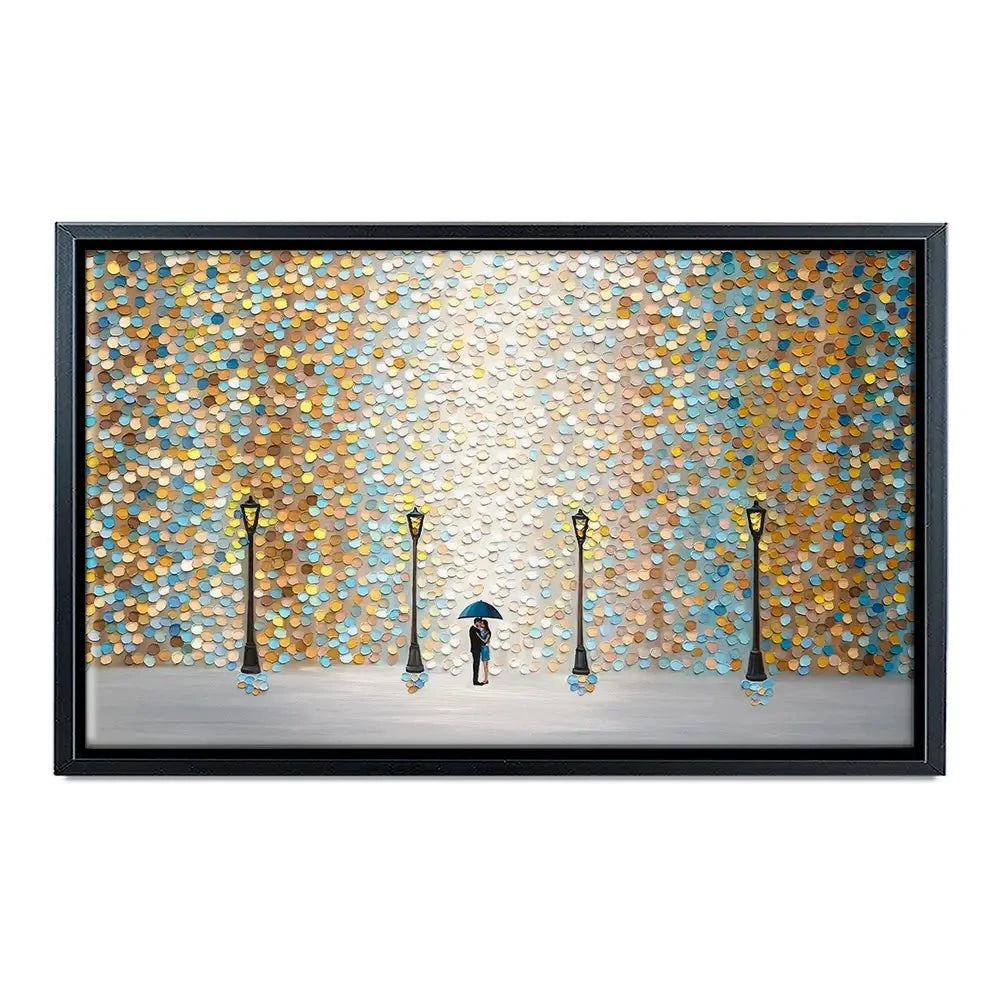 Kiss Under The Golden Rain Canvas Print Kiss Under The Golden Rain Canvas Print wall art product Ekaterina Ermilkina