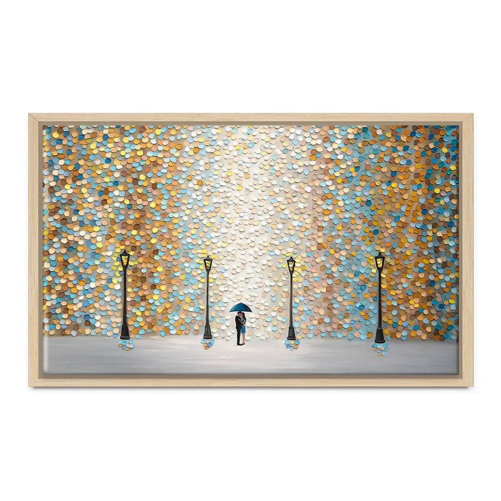 Kiss Under The Golden Rain Oversized Canvas Print Kiss Under The Golden Rain Oversized Canvas Print wall art product Art Print Shop