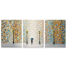 Kiss Under The Golden Rain Trio Canvas Print Kiss Under The Golden Rain Trio Canvas Print wall art product Ekaterina Ermilkina