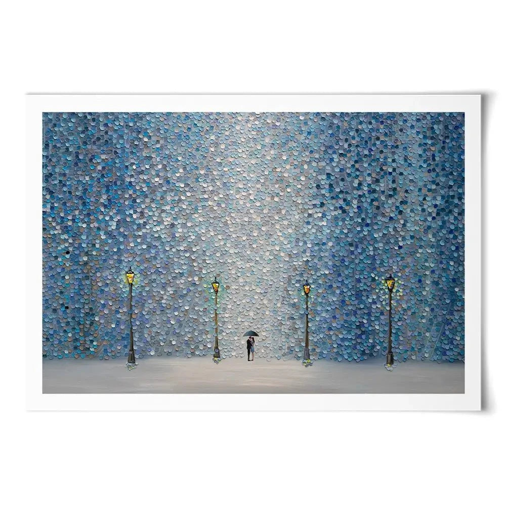 Kiss Under The Rain Art Print Kiss Under The Rain Art Print wall art product Ekaterina Ermilkina