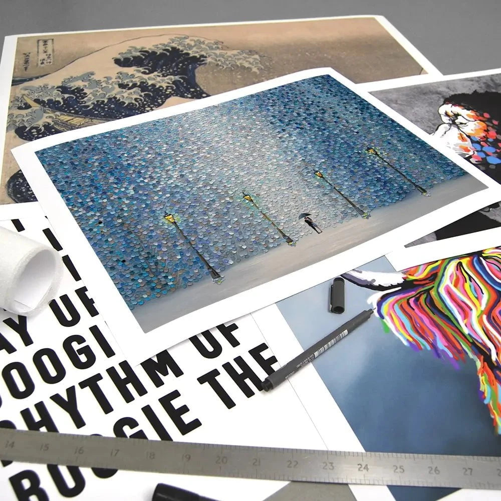 Kiss Under The Rain Art Print Kiss Under The Rain Art Print wall art product Ekaterina Ermilkina