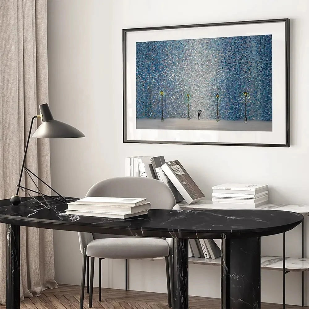 Kiss Under The Rain Framed Art Print Kiss Under The Rain Framed Art Print wall art product Ekaterina Ermilkina