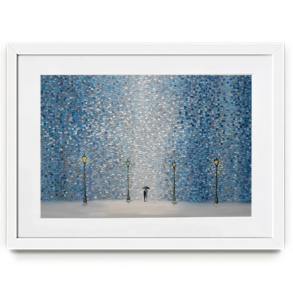 Kiss Under The Rain Framed Art Print Kiss Under The Rain Framed Art Print wall art product Ekaterina Ermilkina