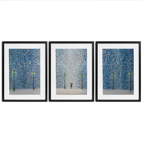 Kiss Under The Rain Framed Art Print Trio Kiss Under The Rain Framed Art Print Trio wall art product Ekaterina Ermilkina