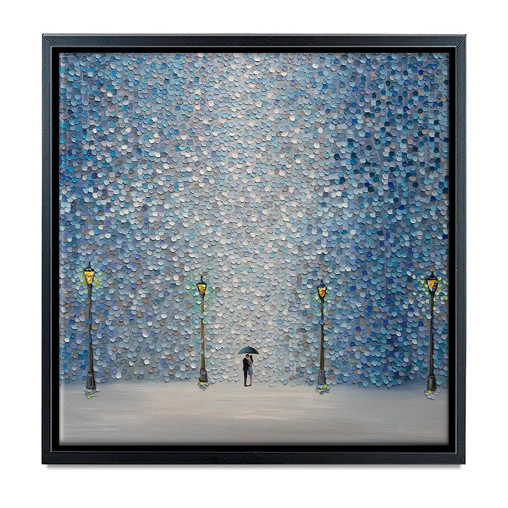 Kiss Under The Rain Oversized Canvas Print Kiss Under The Rain Oversized Canvas Print wall art product Ekaterina Ermilkina
