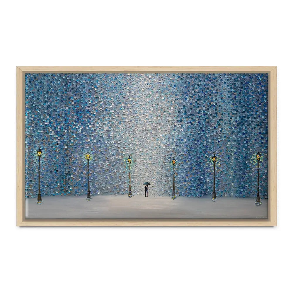 Kiss Under The Rain Oversized Canvas Print Kiss Under The Rain Oversized Canvas Print wall art product Ekaterina Ermilkina