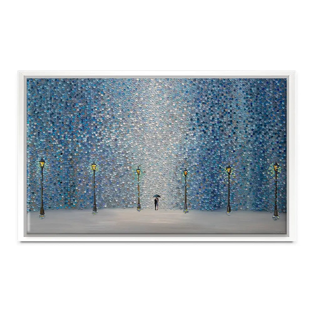 Kiss Under The Rain Oversized Canvas Print Kiss Under The Rain Oversized Canvas Print wall art product Ekaterina Ermilkina