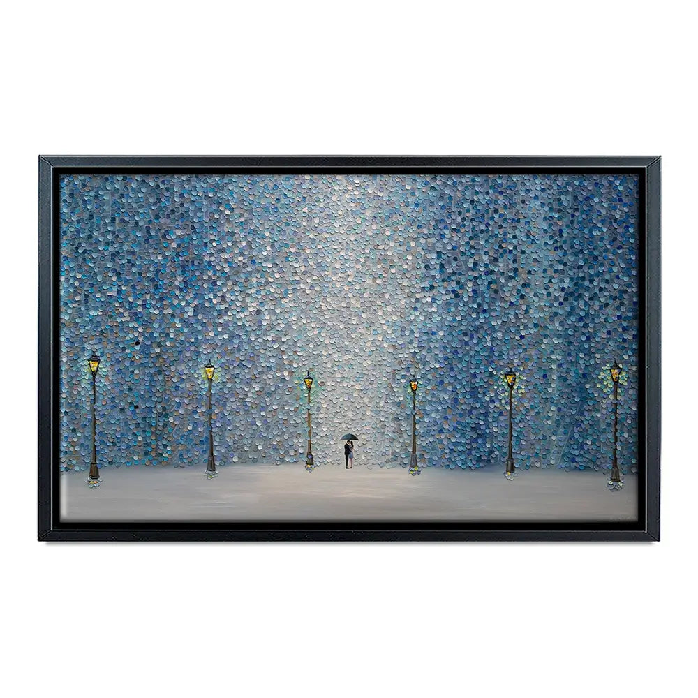 Kiss Under The Rain Oversized Canvas Print Kiss Under The Rain Oversized Canvas Print wall art product Ekaterina Ermilkina