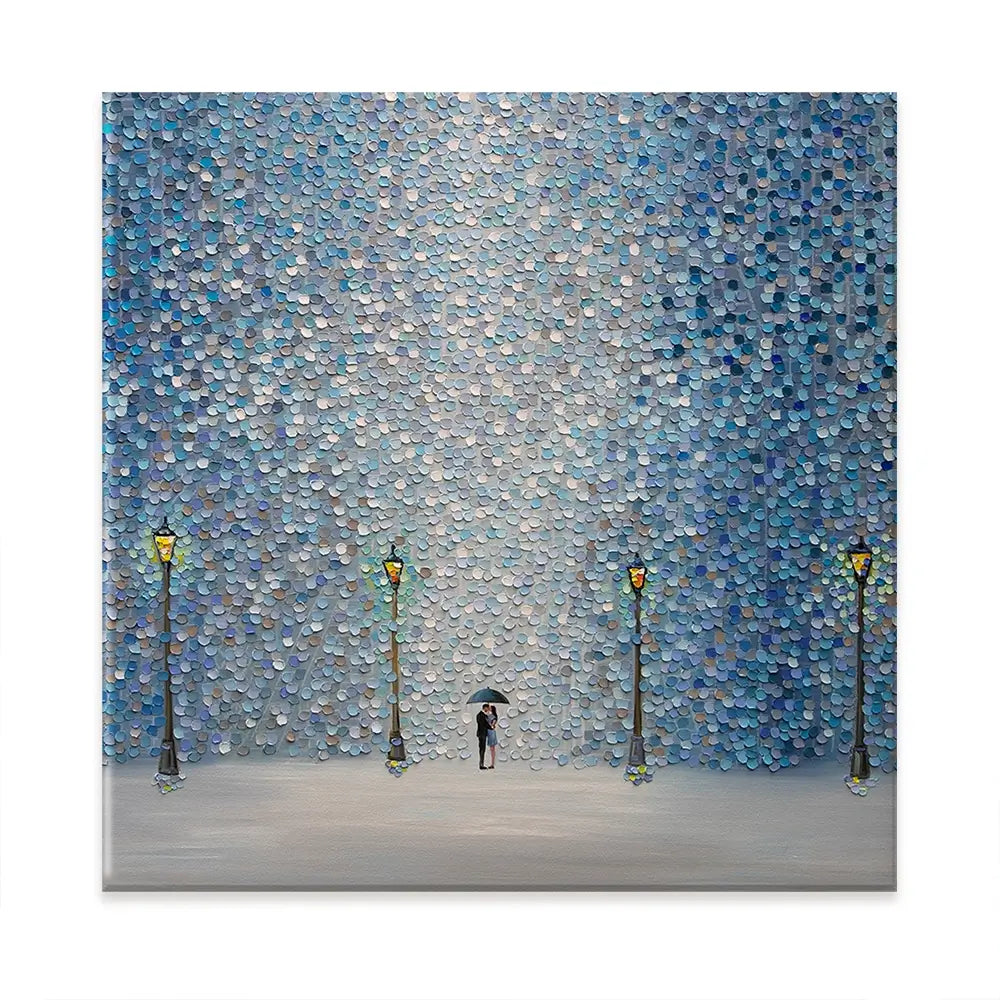 Kiss Under The Rain Oversized Canvas Print Kiss Under The Rain Oversized Canvas Print wall art product Ekaterina Ermilkina