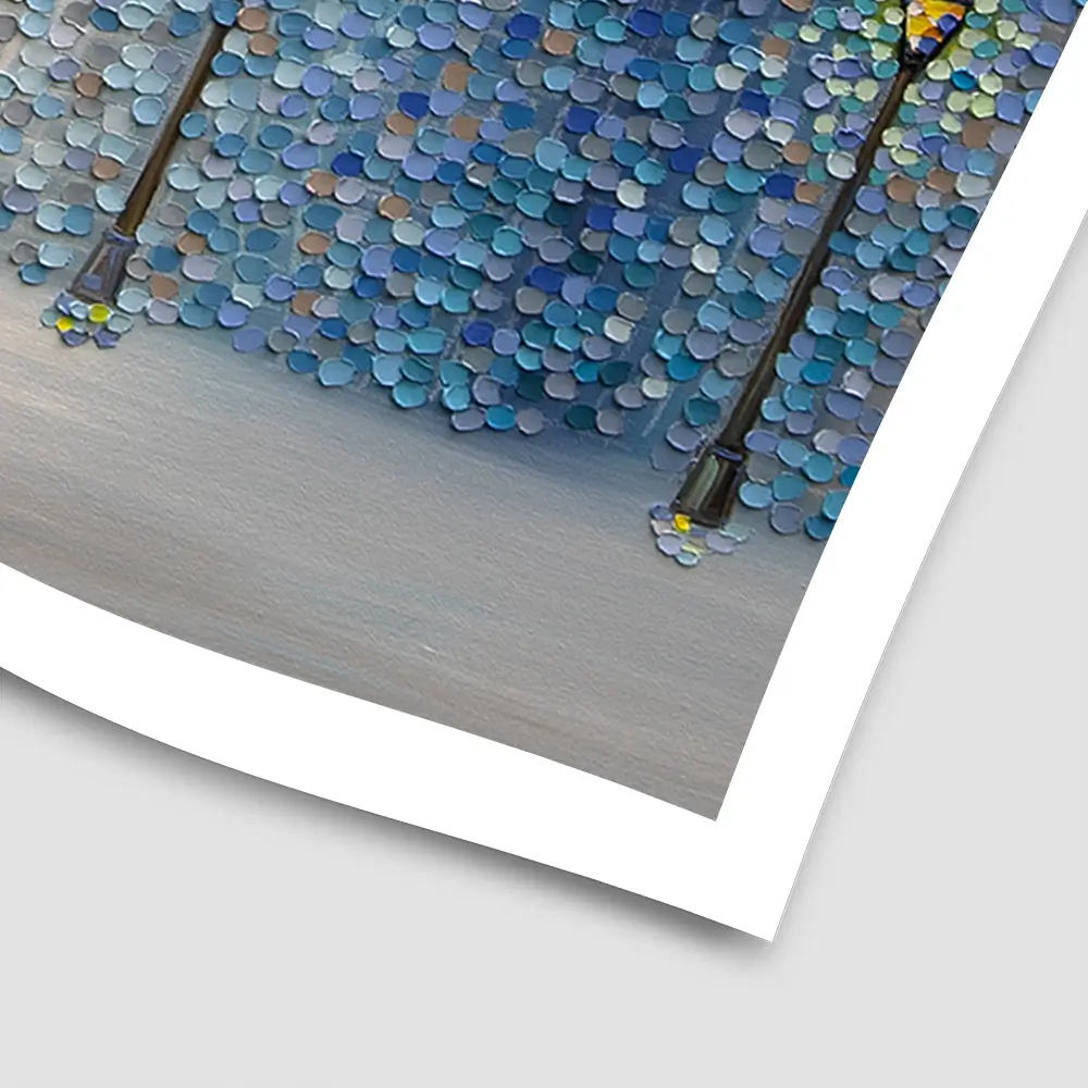 Kiss Under The Rain Square Art Print Kiss Under The Rain Square Art Print wall art product Ekaterina Ermilkina