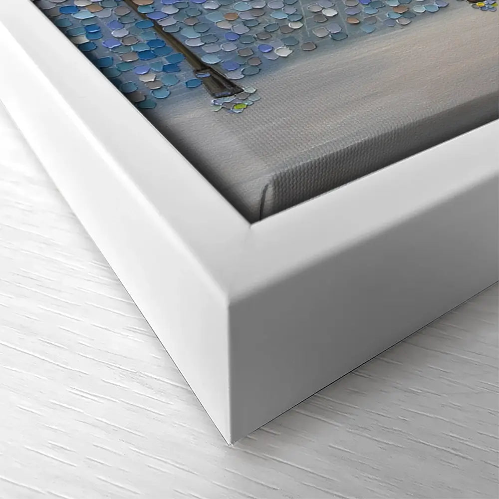 Kiss Under The Rain Square Canvas Print Kiss Under The Rain Square Canvas Print wall art product Ekaterina Ermilkina