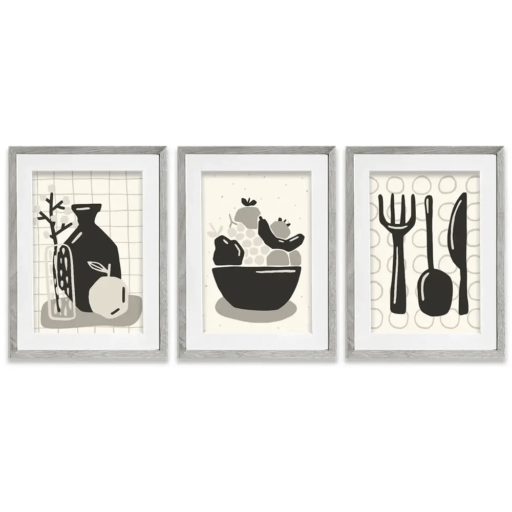 Kitchen Framed Art Print Trio Kitchen Framed Art Print Trio wall art product Olga_C / Shutterstock