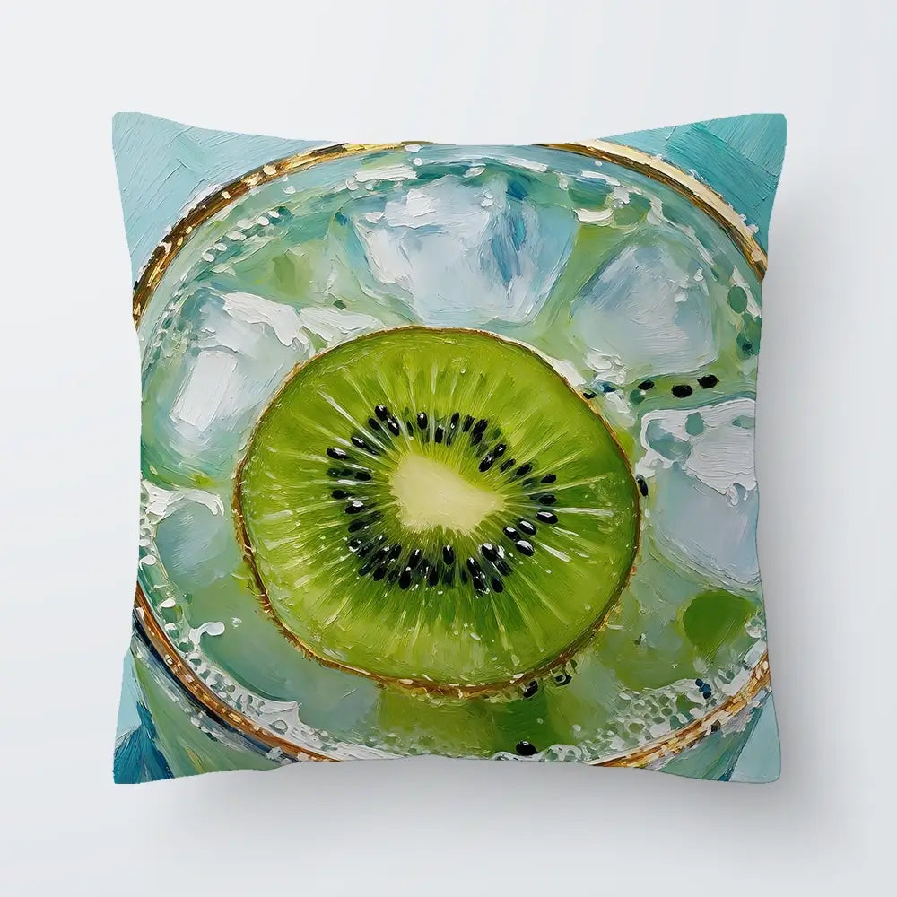 Kiwi Gin And Tonic Cocktail Cushion Kiwi Gin And Tonic Cocktail Cushion wall art product David Alexander Elder