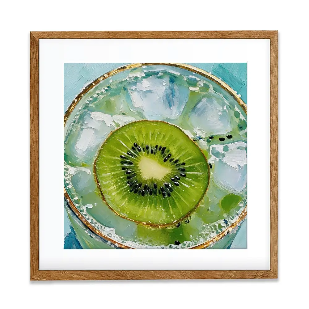 Kiwi Gin And Tonic Cocktail Square Framed Art Print Kiwi Gin And Tonic Cocktail Square Framed Art Print wall art product David Alexander Elder