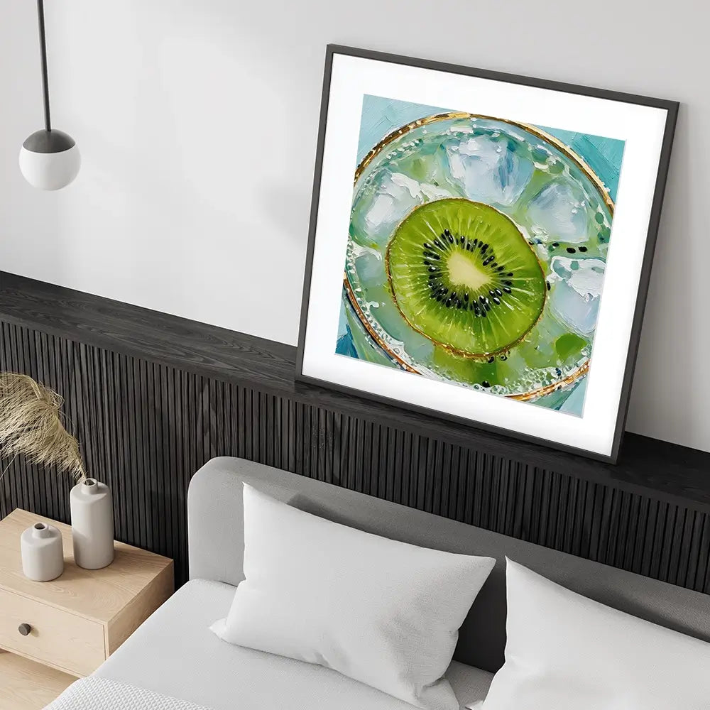 Kiwi Gin And Tonic Cocktail Square Framed Art Print Kiwi Gin And Tonic Cocktail Square Framed Art Print wall art product David Alexander Elder