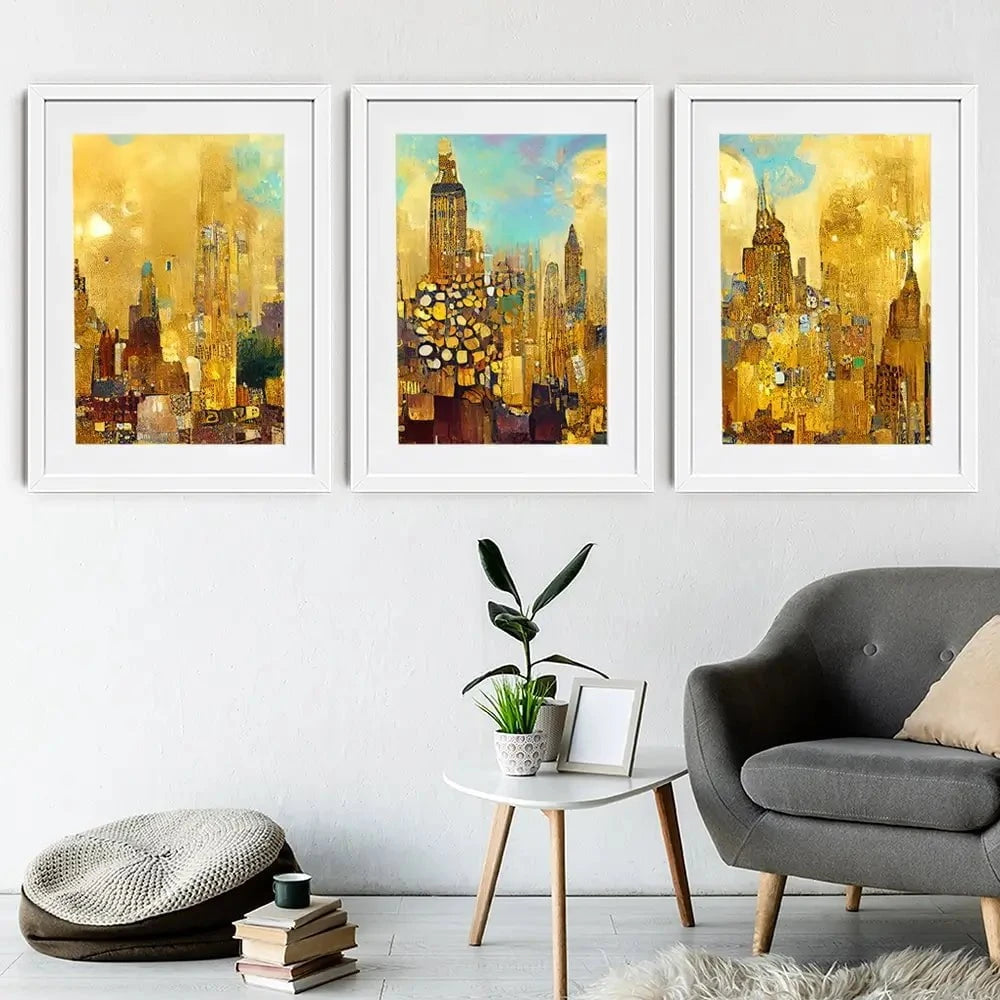 Klimt Style City Framed Art Print Trio Klimt Style City Framed Art Print Trio wall art product J. Waleson Photo / Shutterstock