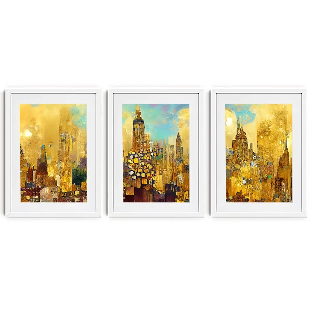 Klimt Style City Framed Art Print Trio Klimt Style City Framed Art Print Trio wall art product J. Waleson Photo / Shutterstock